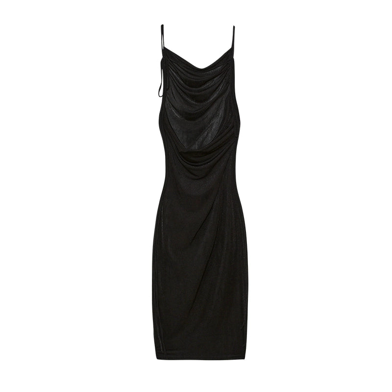2024 New Summer Fashion Sexy Strapless Dress Strapless Hang Neck Temperament Dress