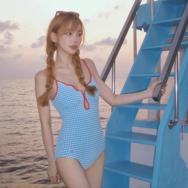 Summer Fresh Gingham Loli Pure Female Bandage