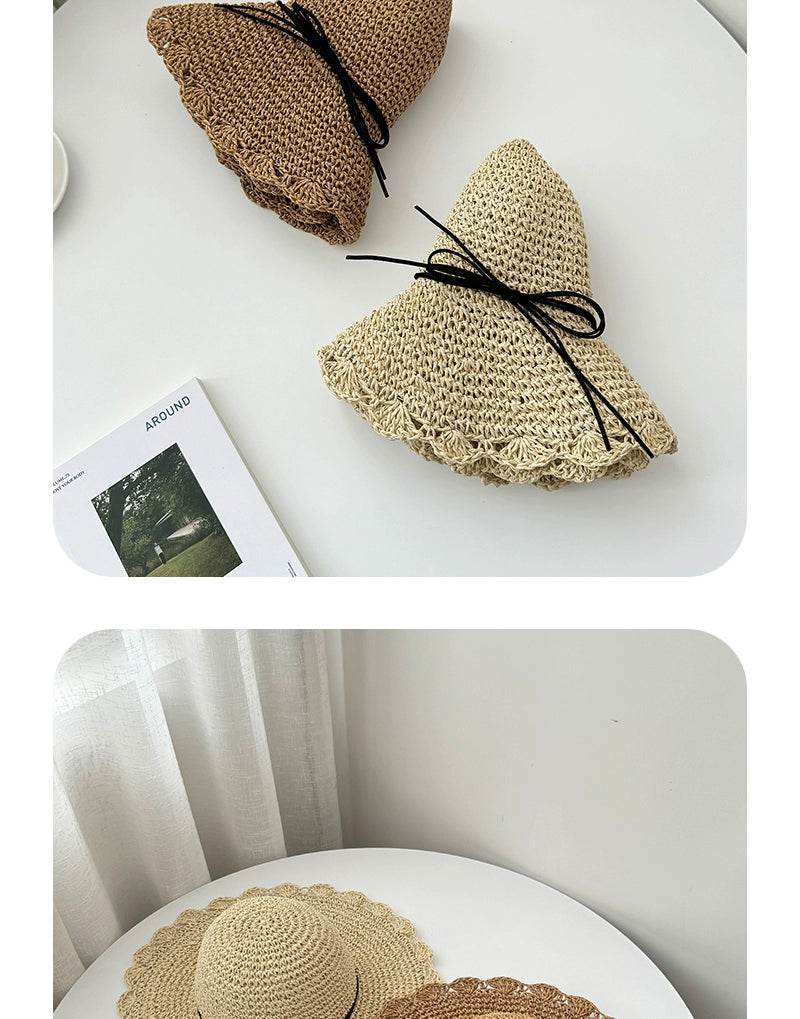 Straw Hat Summer Foldable Beach Women's Fresh Hat