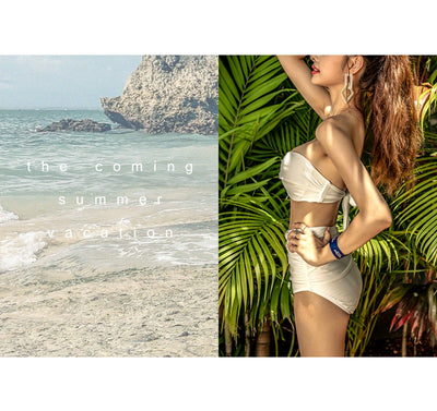 Gathering Breast Holding Swimsuit Bride Wedding Photography Chest Paste