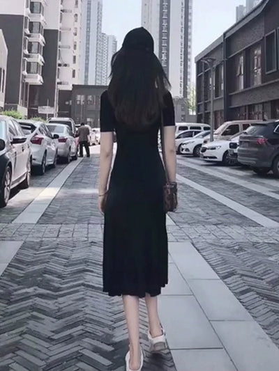 Women's Modal Black Summer Dress