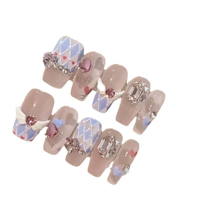 [Pretty Girl Sweetheart] Cute Funny Sweet Cool Millennium Sexy Y2g Soft Glutinous Niche Style Wear Nail Finished Manicure