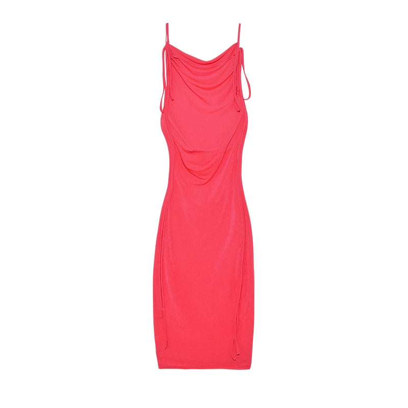 2024 New Summer Fashion Sexy Strapless Dress Strapless Hang Neck Temperament Dress