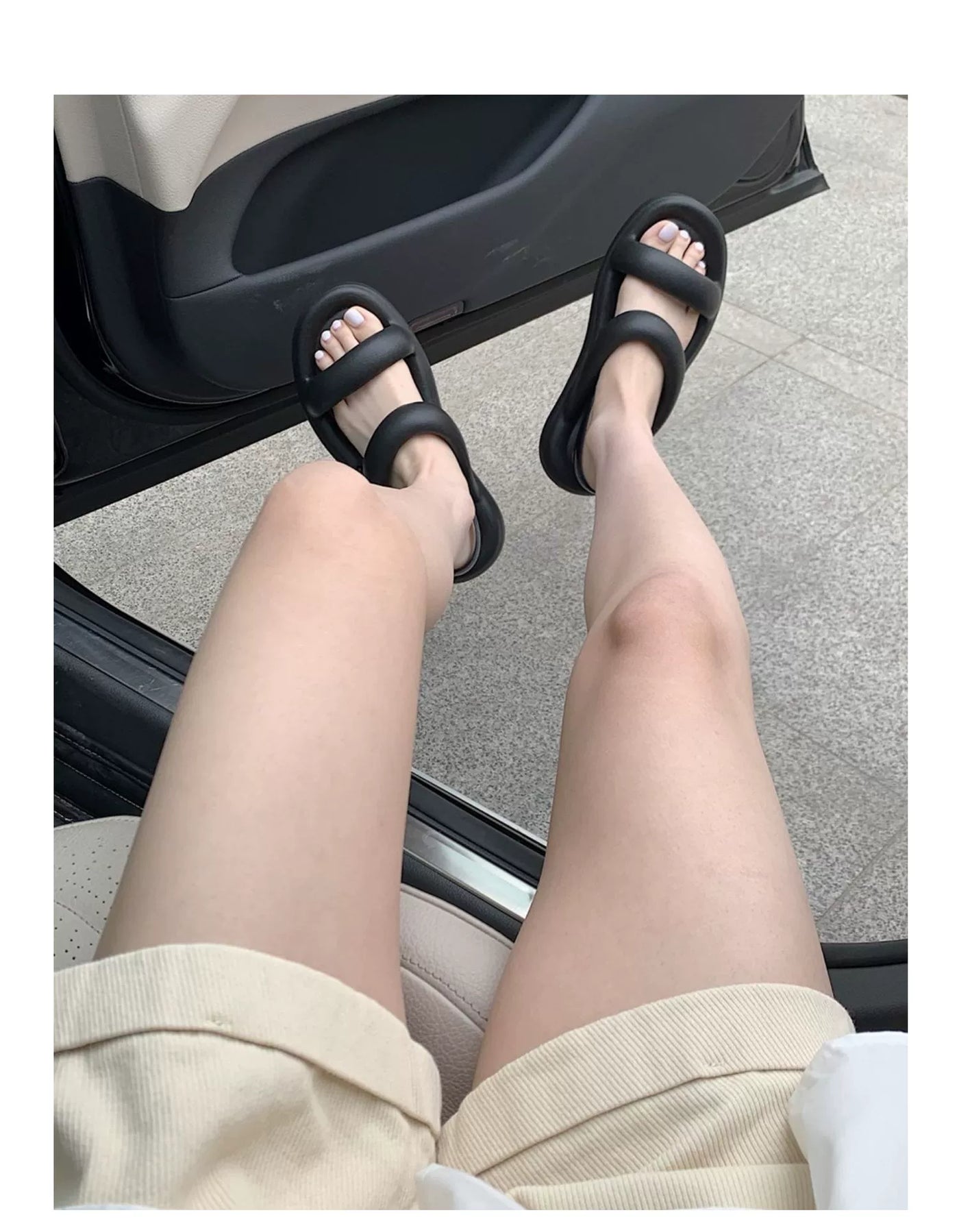 Thin Strip Fashion All-Match Flat Bottom Seaside Holiday Sandals