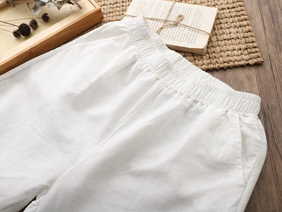 Artsy Loose and Simple Slimming Thin Holiday Capri Pants