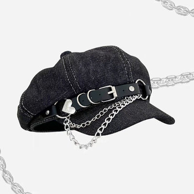 Y2g Punk Subculture Niche Design Painter Cap Children's Autumn and Winter Sweet All-Match Make Your Face Look Smaller Beret Fashion
