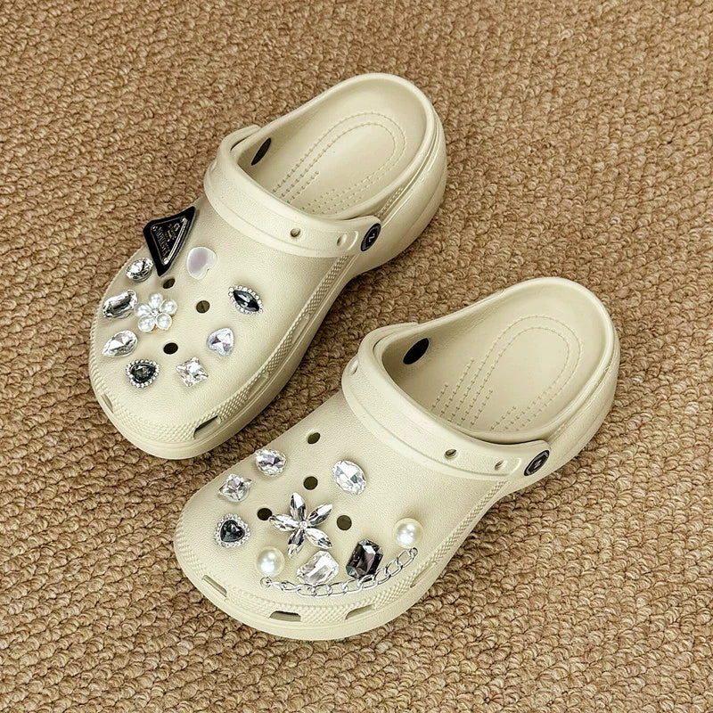 [Shoes Not Included] Hole Shoes Accessories Shoe Ornament Shoe Buckle Decorative Dopamine Y2g Accessory Baroque Suit