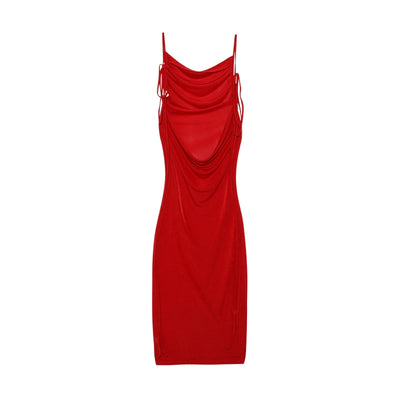 2024 New Summer Fashion Sexy Strapless Dress Strapless Hang Neck Temperament Dress