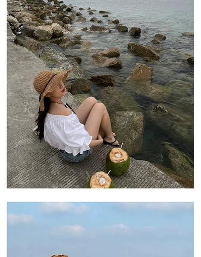 Straw Hat Summer Foldable Beach Women's Fresh Hat