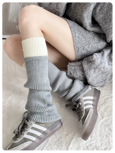 Yoga Pants Foot Sock Female Gray Bunching Socks Knee Socks Autumn and Winter Knee Socks Y2g Leg Warmer Calf Socks Matching Dad Shoes