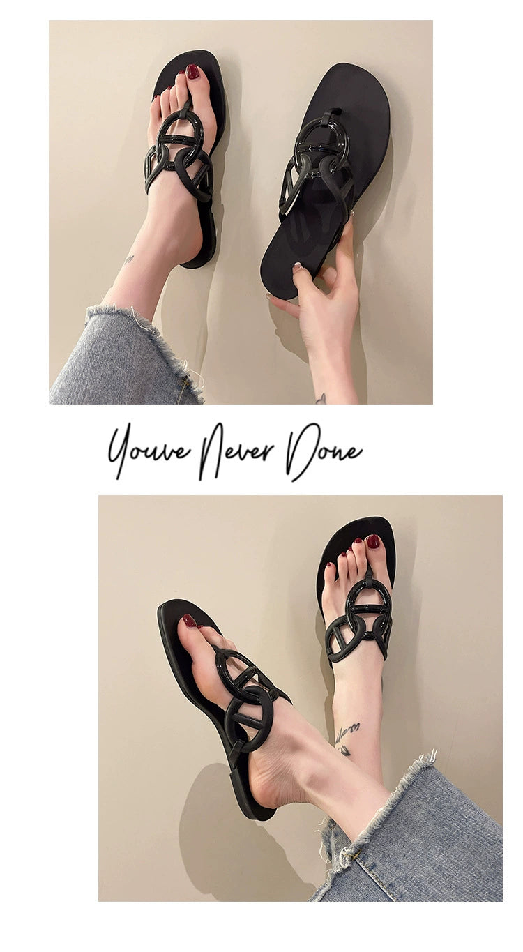 Internet Celebrity Flats Summer Beach Pig Nose Slippers