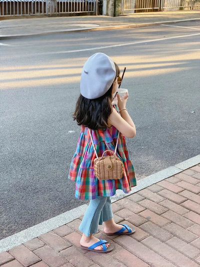 Summer Girls Flared Pants Baby Fashionable Overall Dress