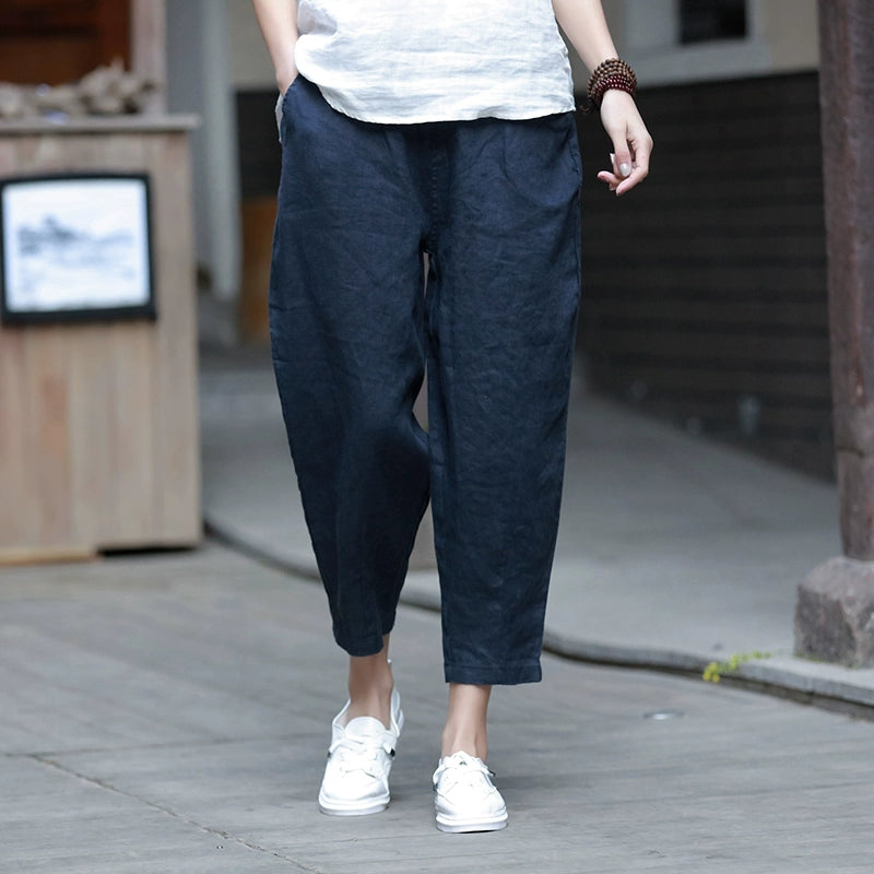 Artsy Loose and Simple Slimming Thin Holiday Capri Pants
