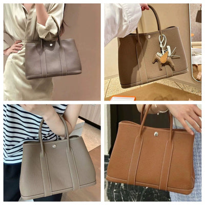2024 New Genuine Leather Ladies' Bags Tote Bag Shoulder Crossbody Tote Bag Cowhide Handbag Large Capacity Versatile Minimalist