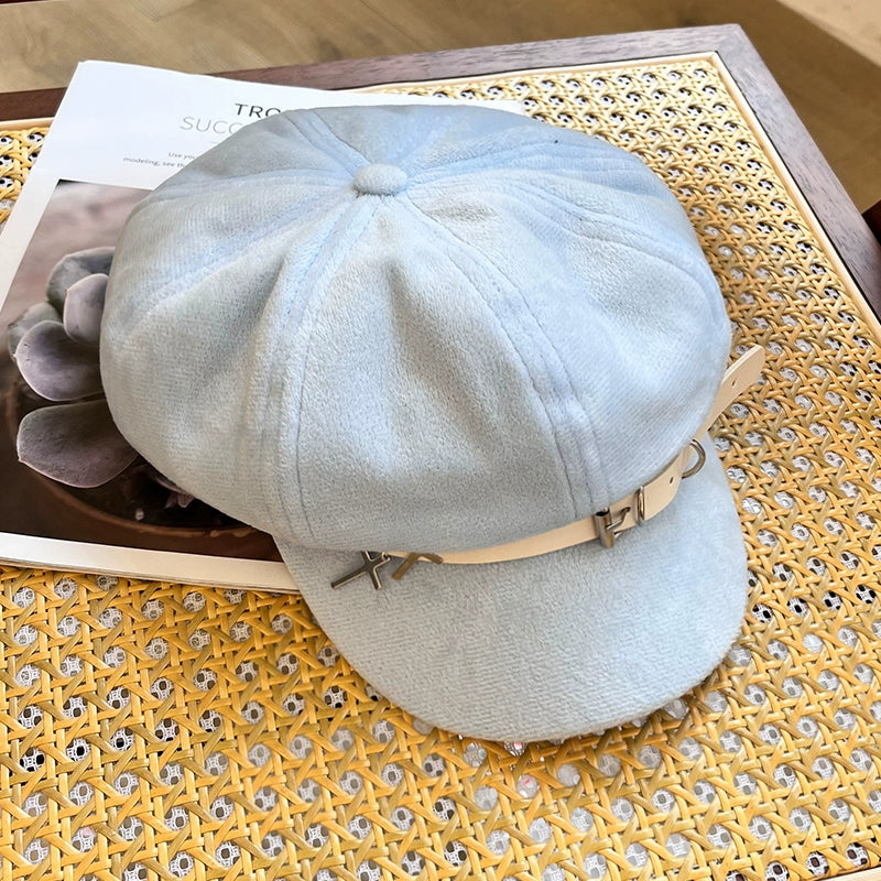 Y2g Punk Subculture Niche Design Painter Cap Children's Autumn and Winter Sweet All-Match Make Your Face Look Smaller Beret Fashion