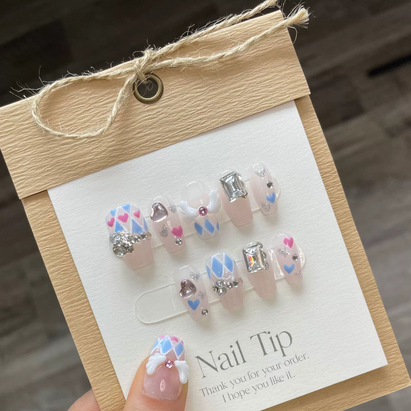 [Pretty Girl Sweetheart] Cute Funny Sweet Cool Millennium Sexy Y2g Soft Glutinous Niche Style Wear Nail Finished Manicure
