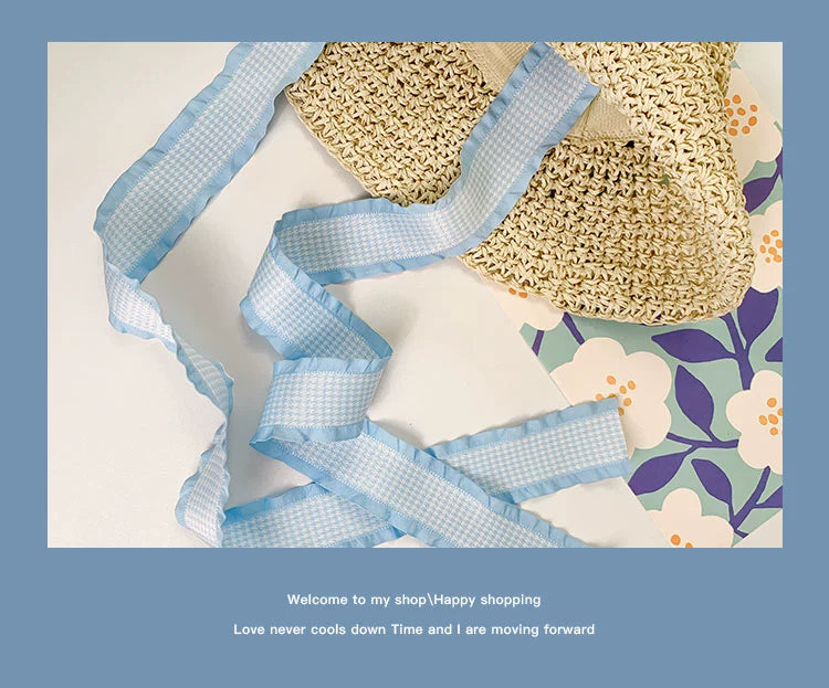 Korean Style Small Flower Women's Seaside Beach Bow Straw Hat