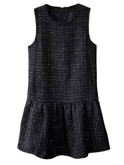 Woolen One piece Dress Women clothing Plus size Fat Mm2024 Autumn and Winter New Age-Reducing High end Western Style Fashion Woolen Vest Dress