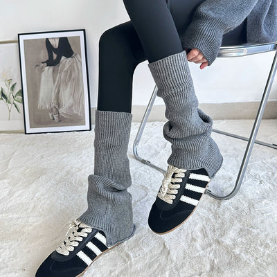Yoga Pants Foot Sock Female Gray Bunching Socks Knee Socks Autumn and Winter Knee Socks Y2g Leg Warmer Calf Socks Matching Dad Shoes