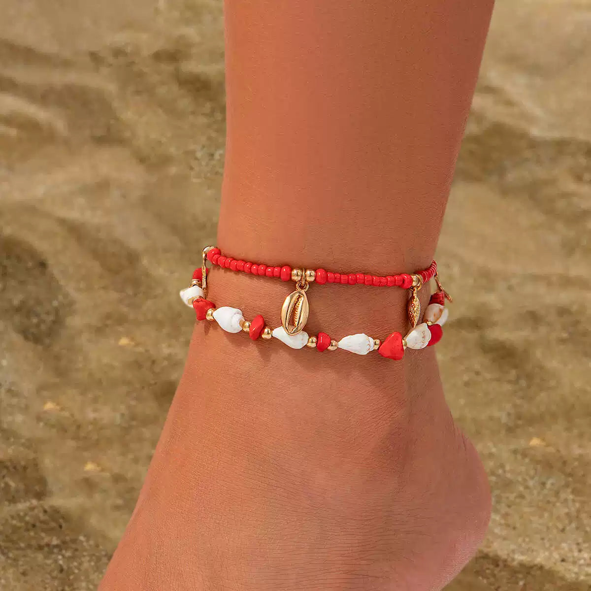 Fashion New Holiday Natural Shell Anklet Female Ins Niche Design Classy Sexy Beach Accessories Tide