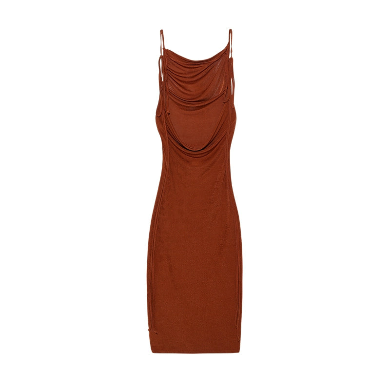 2024 New Summer Fashion Sexy Strapless Dress Strapless Hang Neck Temperament Dress