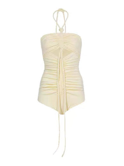 Qin Lan Same Type Pure Desire Wind Hot Spring Bathing Suit 2023 New Arrival Fancy Fall and Winter Covered Belly Sexy Seaside Vacation