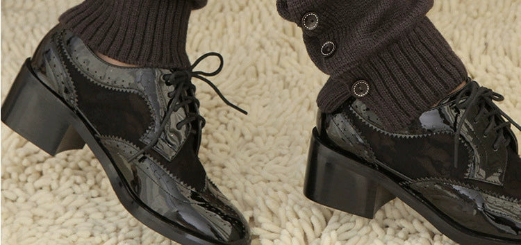 Women's Lolita Autumn Japanese-Style Wool Button Socks