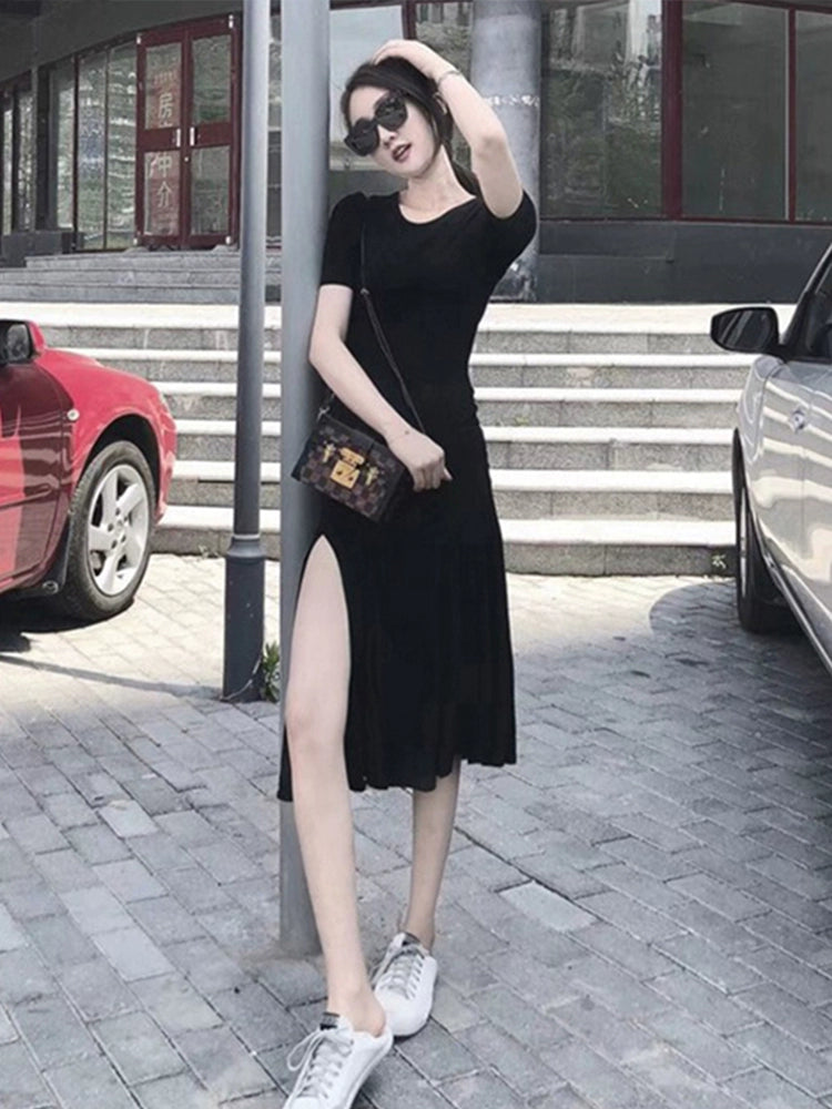 Women's Modal Black Summer Dress