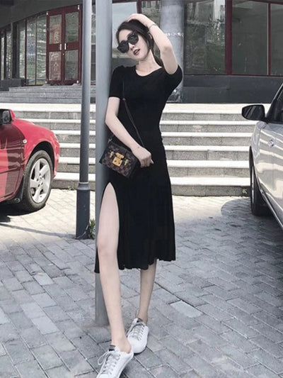 Women's Modal Black Summer Dress