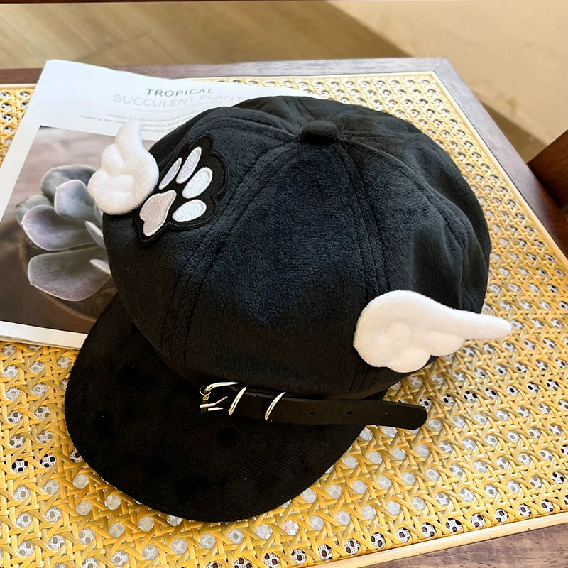 Y2g Punk Subculture Niche Design Painter Cap Children's Autumn and Winter Sweet All-Match Make Your Face Look Smaller Beret Fashion