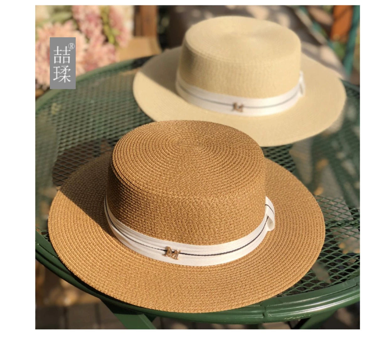 Sun Hat Fashionable White Straw Hat for Women