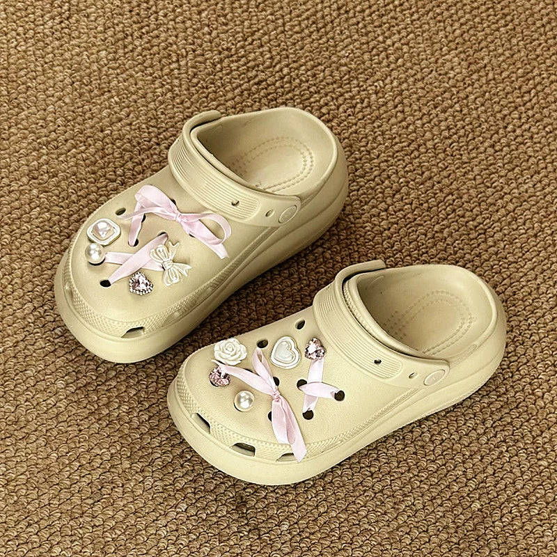 [Shoes Not Included] Hole Shoes Accessories Shoe Ornament Shoe Buckle Decorative Dopamine Y2g Accessory Baroque Suit