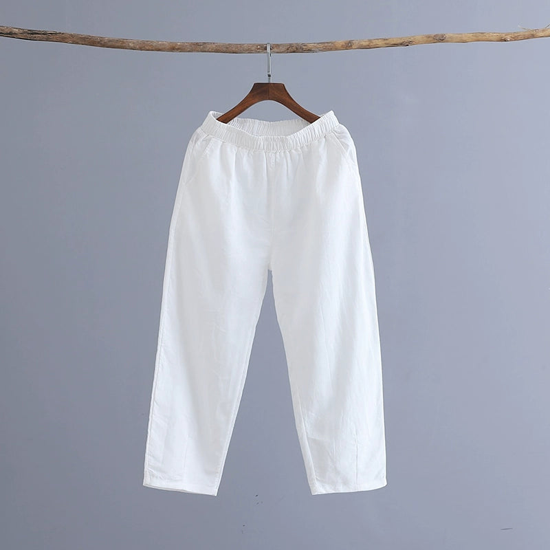Artsy Loose and Simple Slimming Thin Holiday Capri Pants