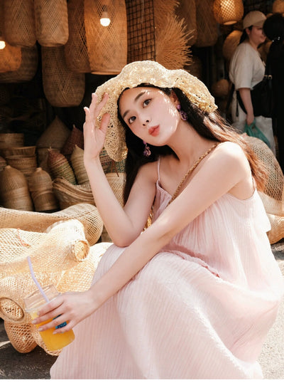 Women's Summer Outdoor Sunshade Foldable Bow Straw Hat