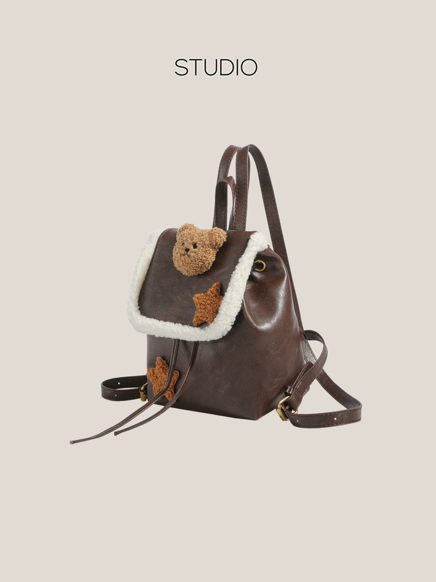 Y2g Millennium Lamb Wool Bear Backpack
