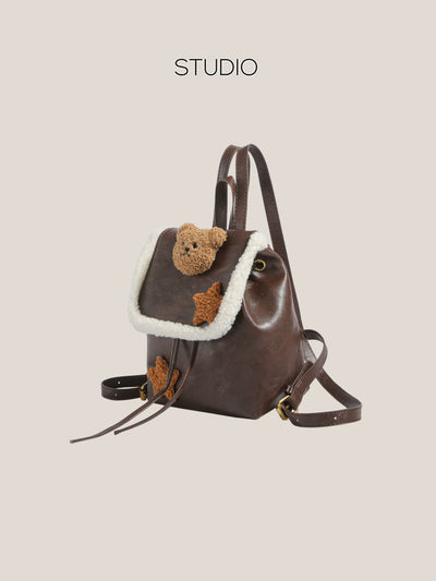 Y2g Millennium Lamb Wool Bear Backpack