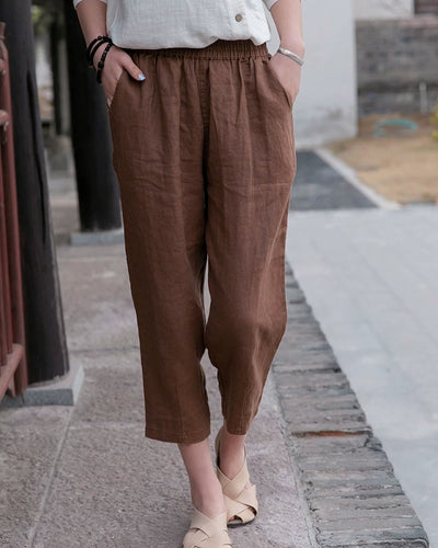 Artsy Loose and Simple Slimming Thin Holiday Capri Pants