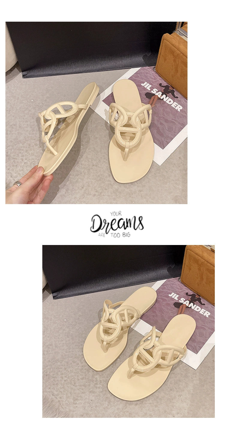 Internet Celebrity Flats Summer Beach Pig Nose Slippers