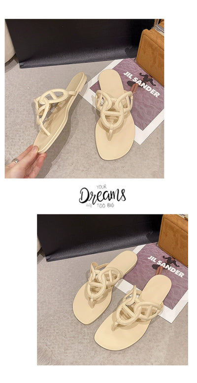 Internet Celebrity Flats Summer Beach Pig Nose Slippers