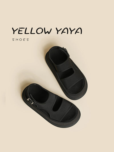 Soft Elastic Thick Sole Elastic Band Slip-on Casual Sandals