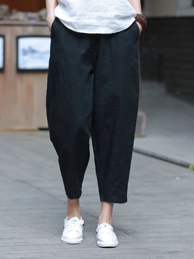 Artsy Loose and Simple Slimming Thin Holiday Capri Pants
