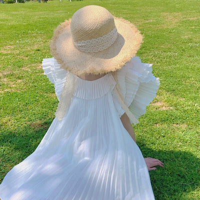 Japan Beach Sun Protection Seaside Vacation Big Brim Hat