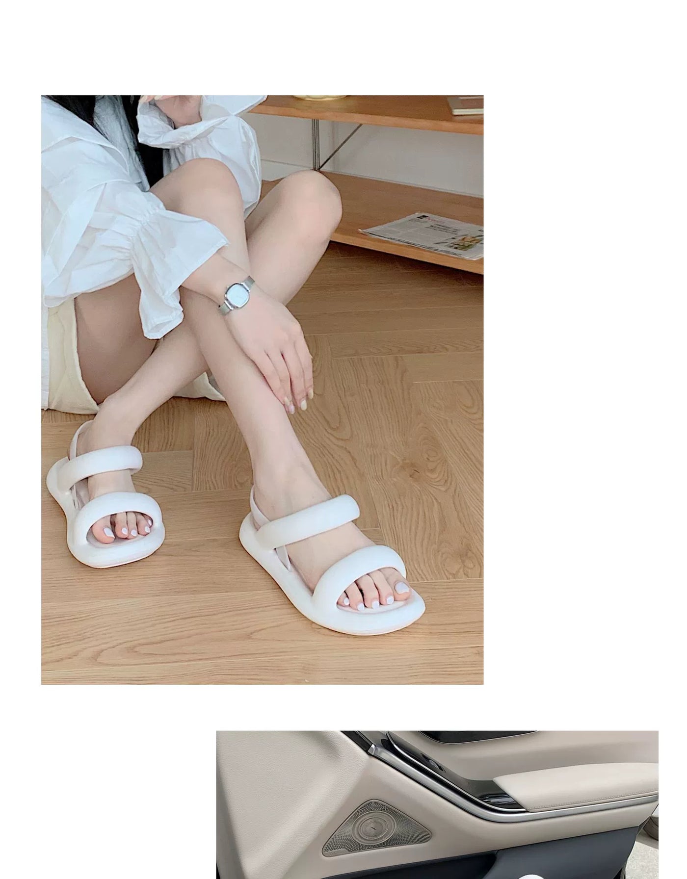 Thin Strip Fashion All-Match Flat Bottom Seaside Holiday Sandals