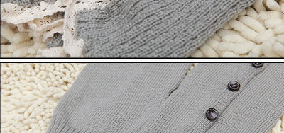Women's Lolita Autumn Japanese-Style Wool Button Socks