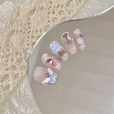 [Pretty Girl Sweetheart] Cute Funny Sweet Cool Millennium Sexy Y2g Soft Glutinous Niche Style Wear Nail Finished Manicure