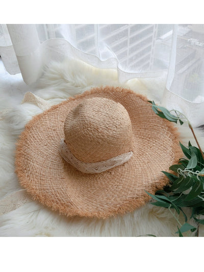 Japan Beach Sun Protection Seaside Vacation Big Brim Hat