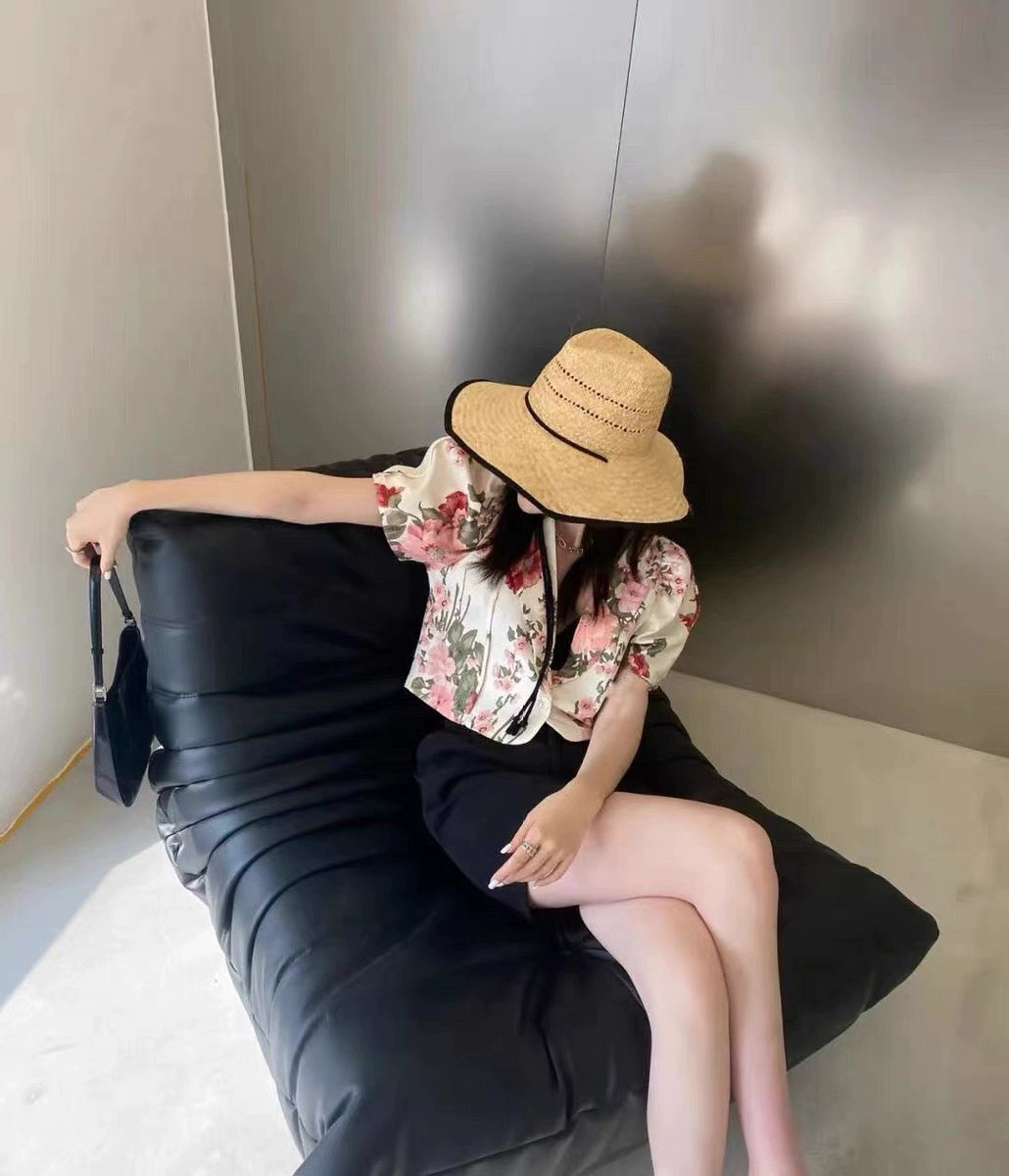 Light Women's Sunshade Sun Protection Hat Outdoor Casual Raffia