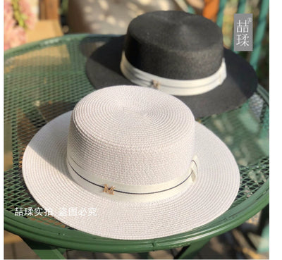 Sun Hat Fashionable White Straw Hat for Women