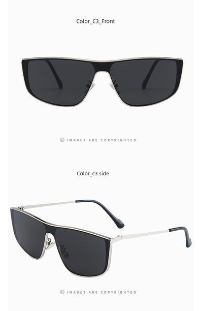 2024 New Autumn New One-Piece Windproof Goggles Y2g Cat Eye Retro Concave Shape Sunglasses Women's Fashionable