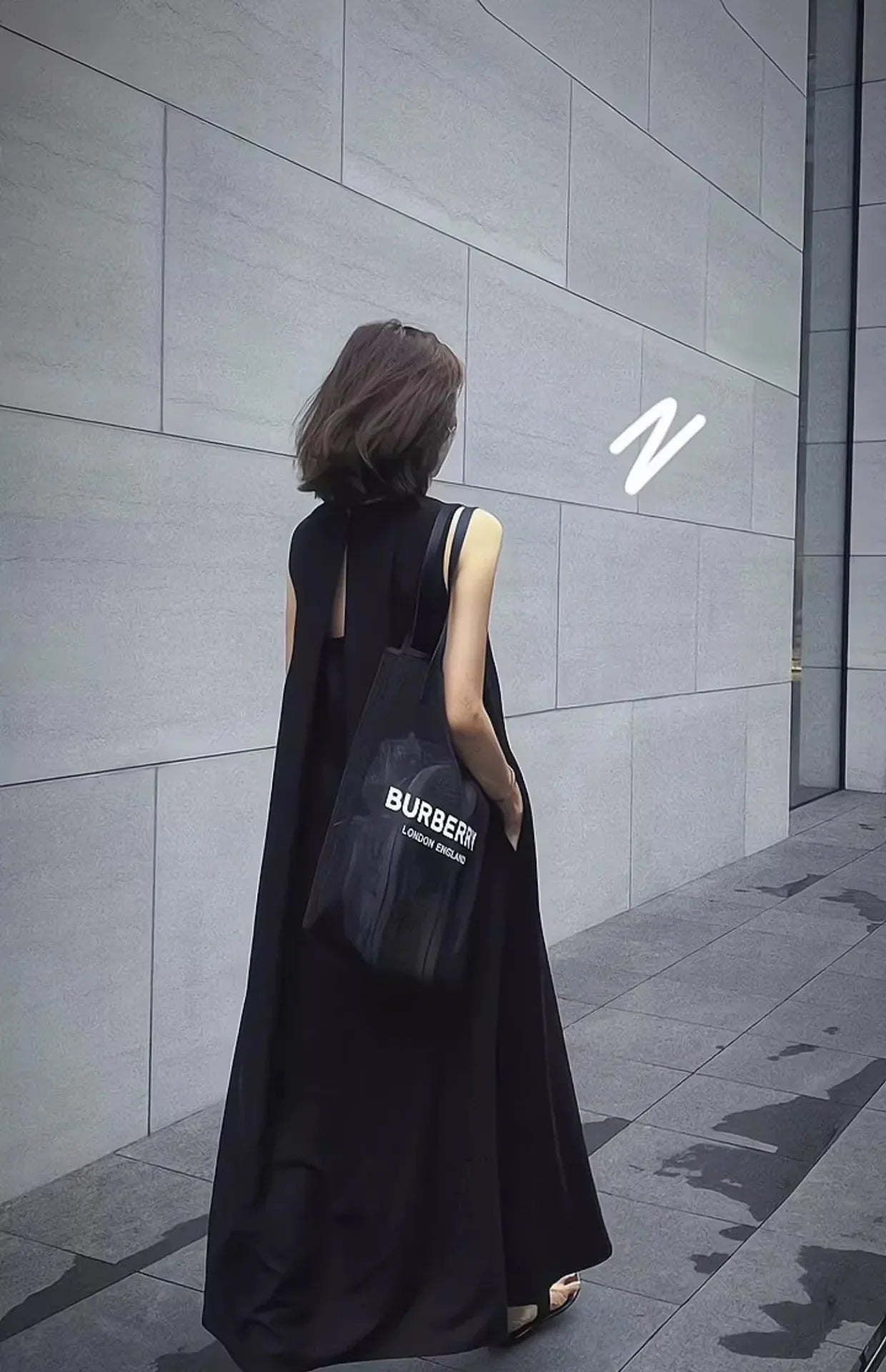 Hebe Style French Sleeveless Hollow out Vest Unique Elegant Black Summer Long Dress Women Backless Dress round Neck Ankle-length